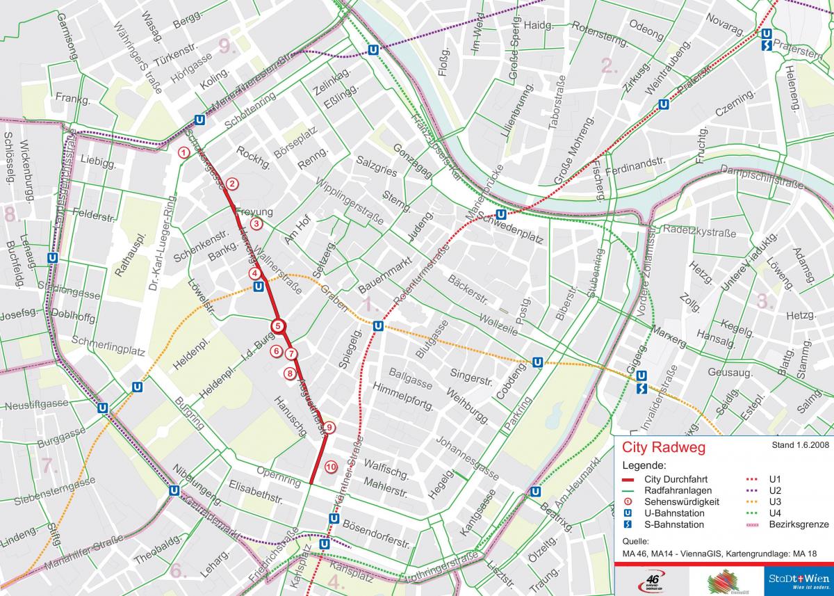 Wienin pyörä kartta