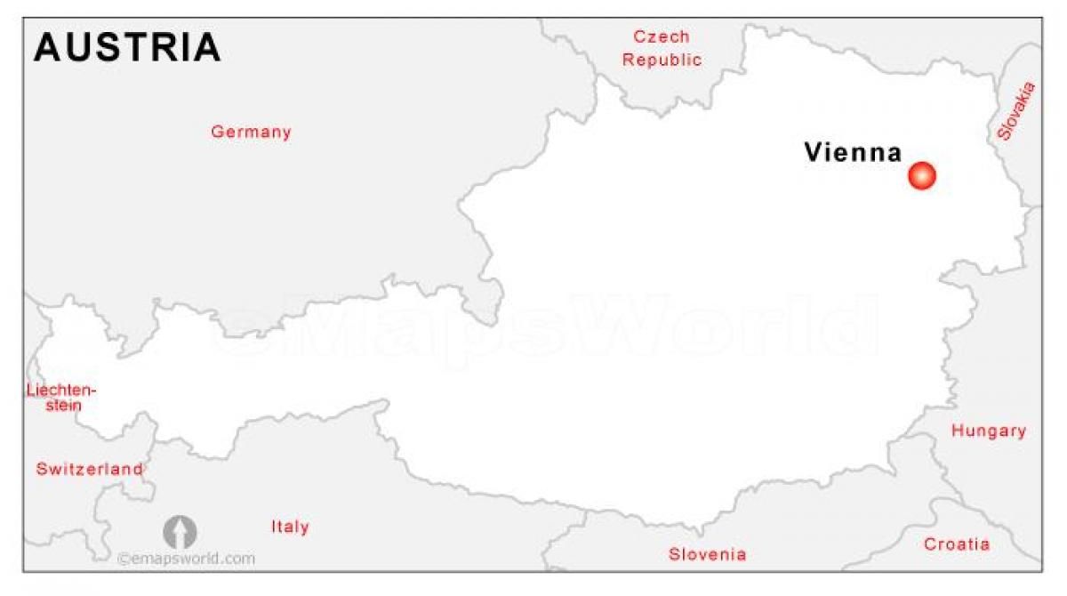 Itävallan pääkaupunki map - Kartta Itävallan pääkaupunki (Itävalta)