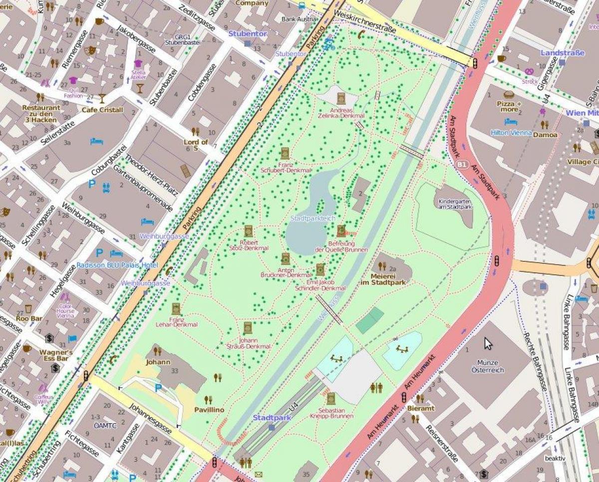 Kartta stadtpark, Wien
