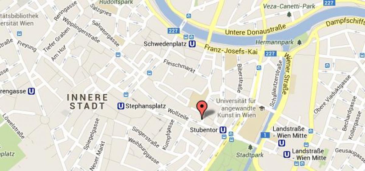 Kartta stephansplatz, Wien kartta