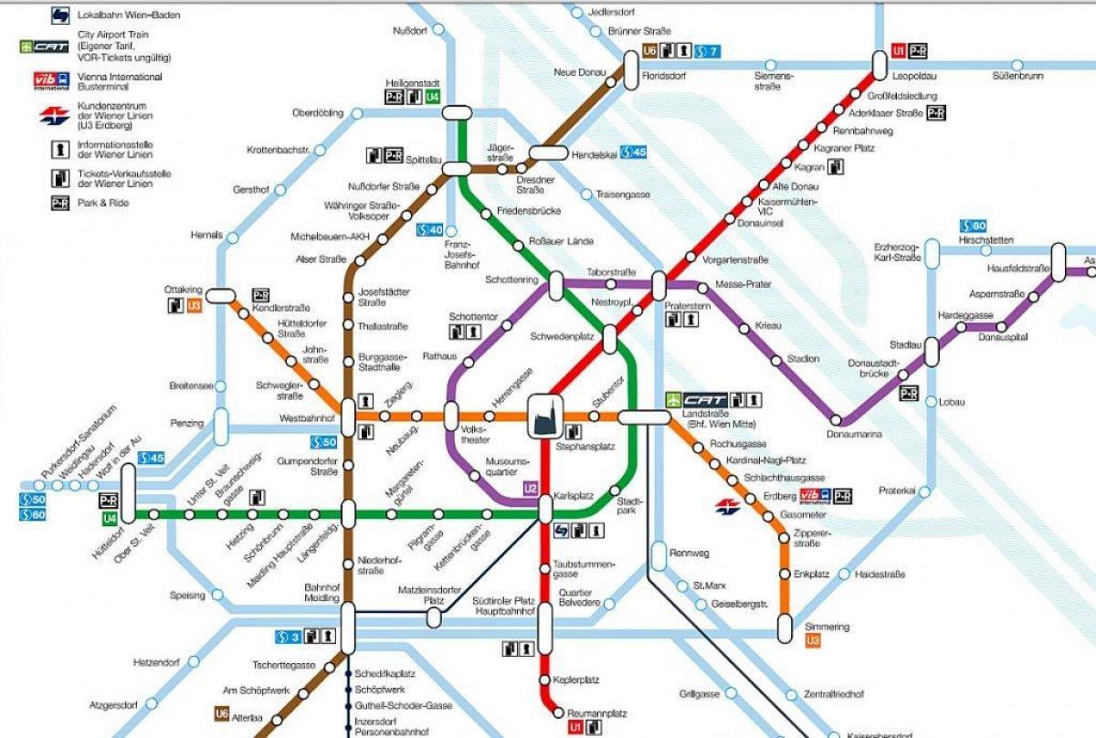 Wien metro kartta