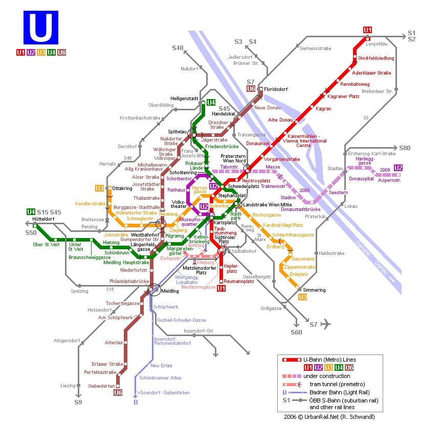 Kartta Wien raitiovaunu