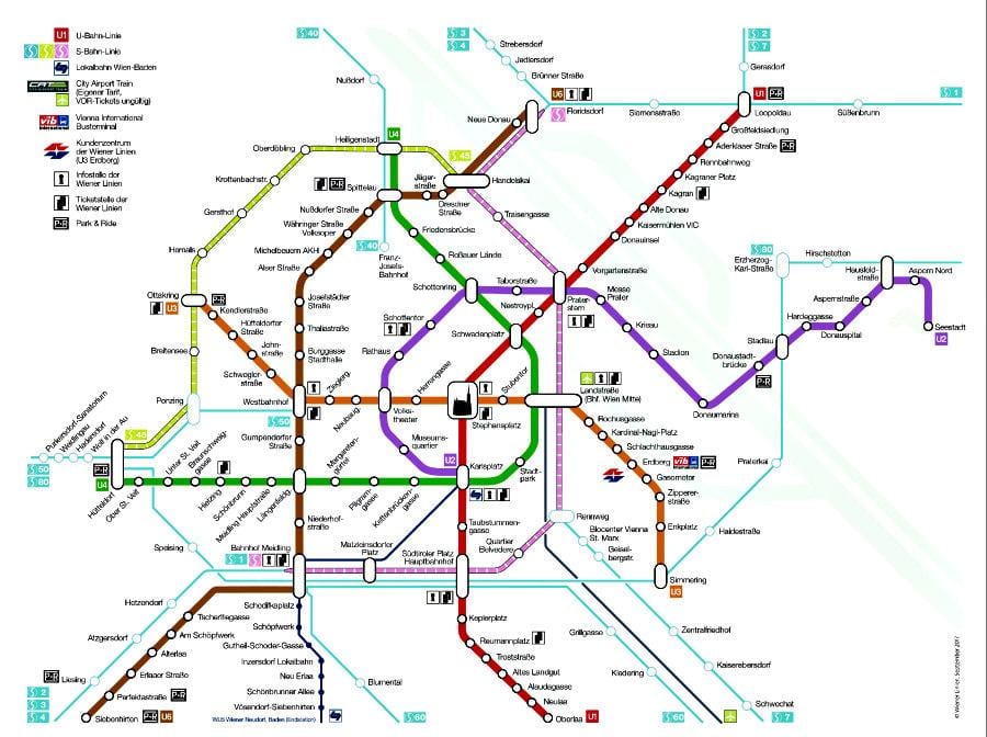 Wienin metro station kartta