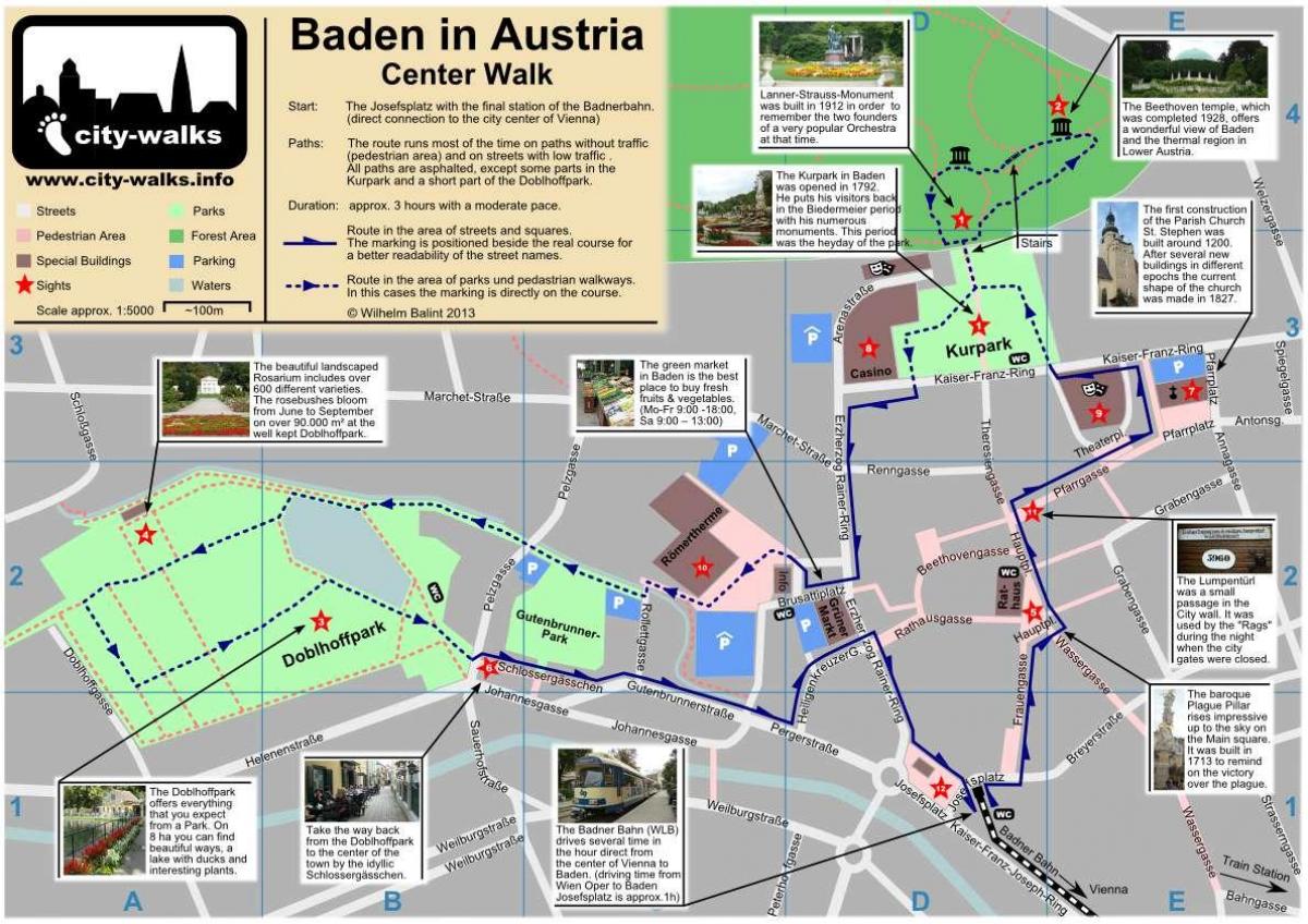 Wienin kävely kartta