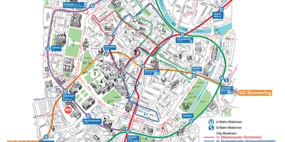 Wien turisti kartta