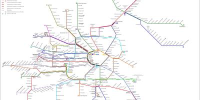 Wienin strassenbahn kartta