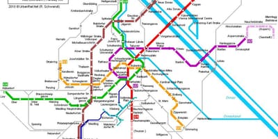 Wienin metro kartta hauptbahnhof