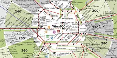 Wien-alue 100 kartta