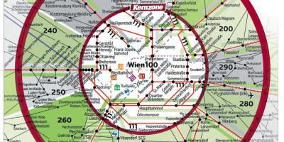 Wien 100 zone kartta
