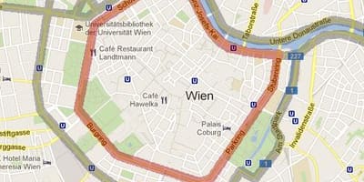 Wienin 7. kaupunginosassa kartta