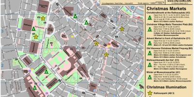 Kartta Wienin joulumarkkinat