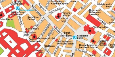Wienin keskustan kartta