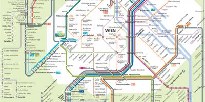 Wienin kaupungin liikenteen kartta